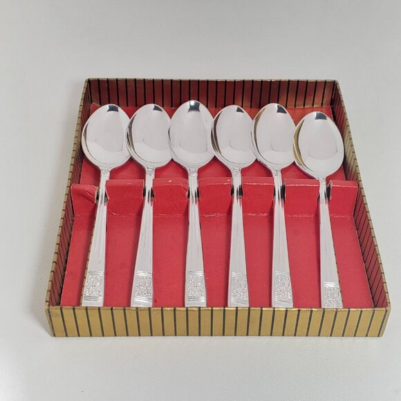 Vintage Tea Spoons Thomas Turner & Co “Pedigree Plate ” Windsor Pattern, England - Picture 11 of 13